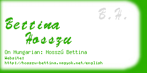 bettina hosszu business card