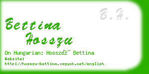 bettina hosszu business card